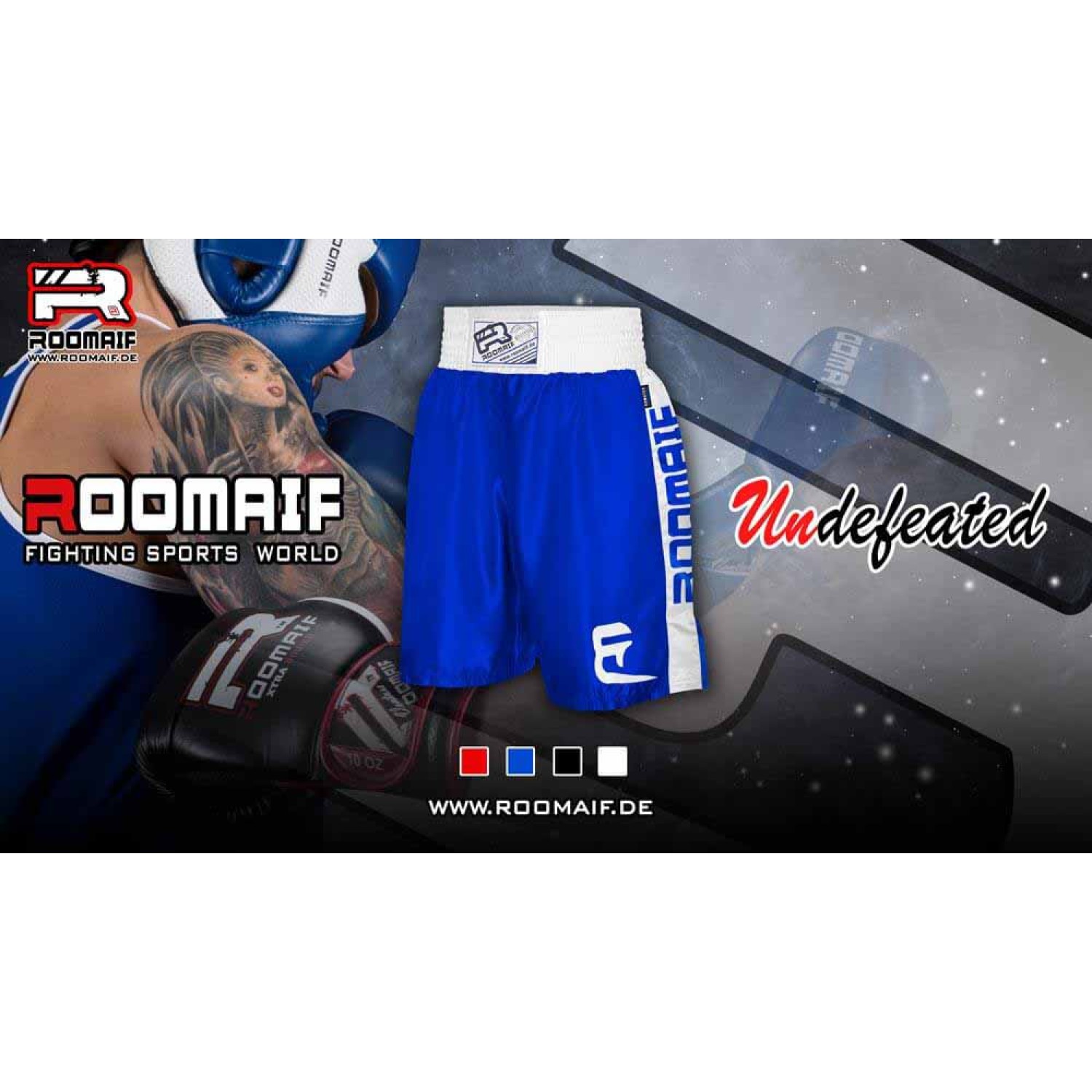 ROOMAIF HAWKISH BOXING SHORTS (GENTS) BLUE/WHITE