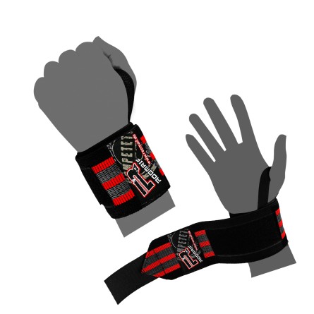 ROOMAIF ACTIVE WRIST WRAPS RED/BLACK