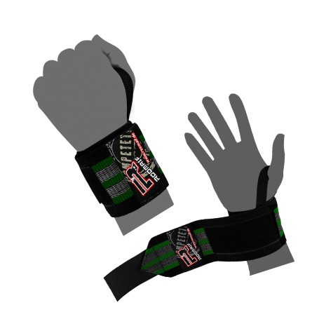 ROOMAIF ACTIVE WRIST WRAPS GREEN/BLACK