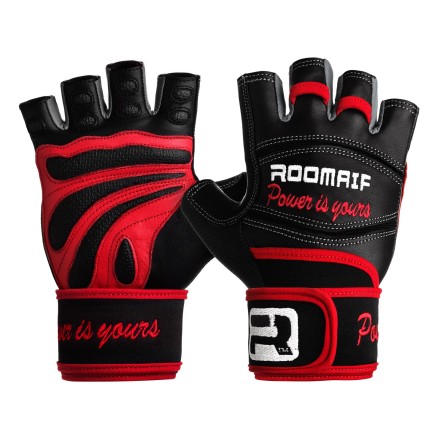 ROOMAIF STRENGTH FITNESS GLOVES RED/BLACK