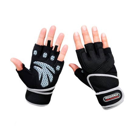 ROOMAIF ACTIVE FITNESS GLOVES GREY/BLACK