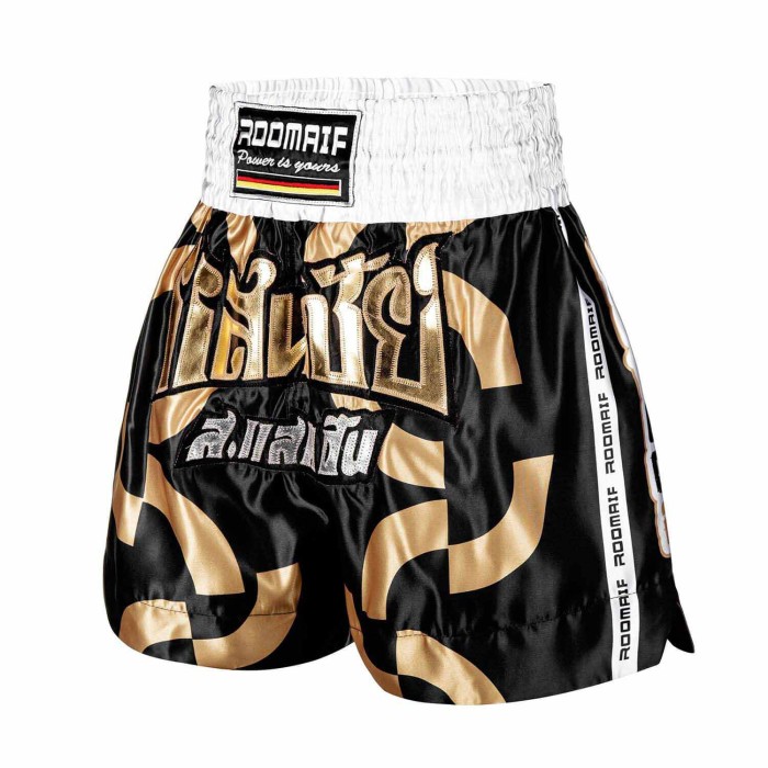 ROOMAIF CONTENDING MUAY THAI SHORTS GOLDEN/BLACK