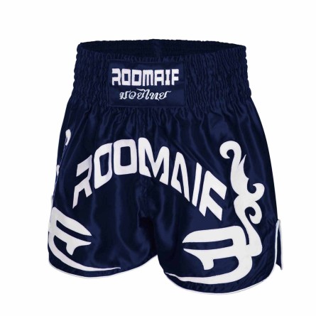 ROOMAIF RDIG MUAY THAI SHORTS NAVY/WHITE