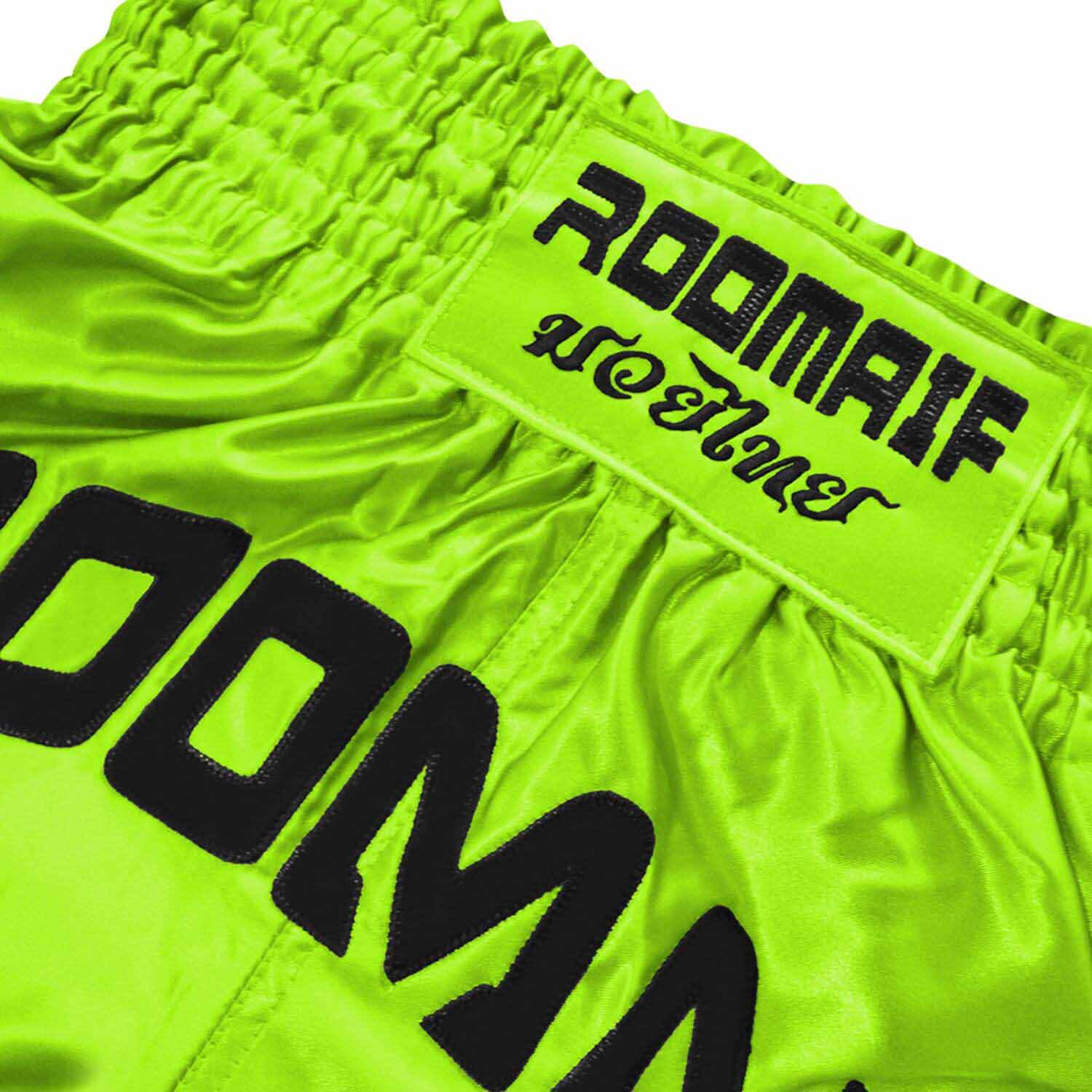 ROOMAIF RDIG MUAY THAI SHORTS FL.GREEN/BLACK