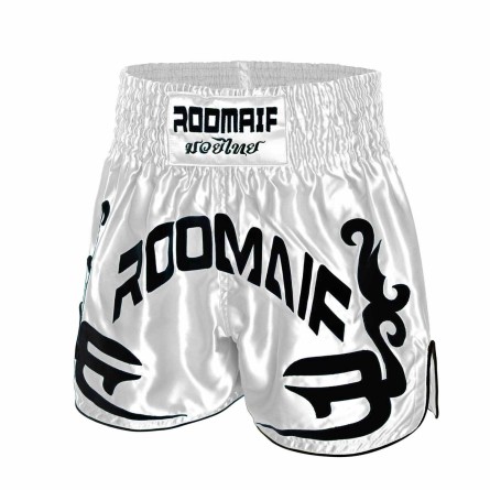 ROOMAIF RDIG MUAY THAI SHORTS WHITE