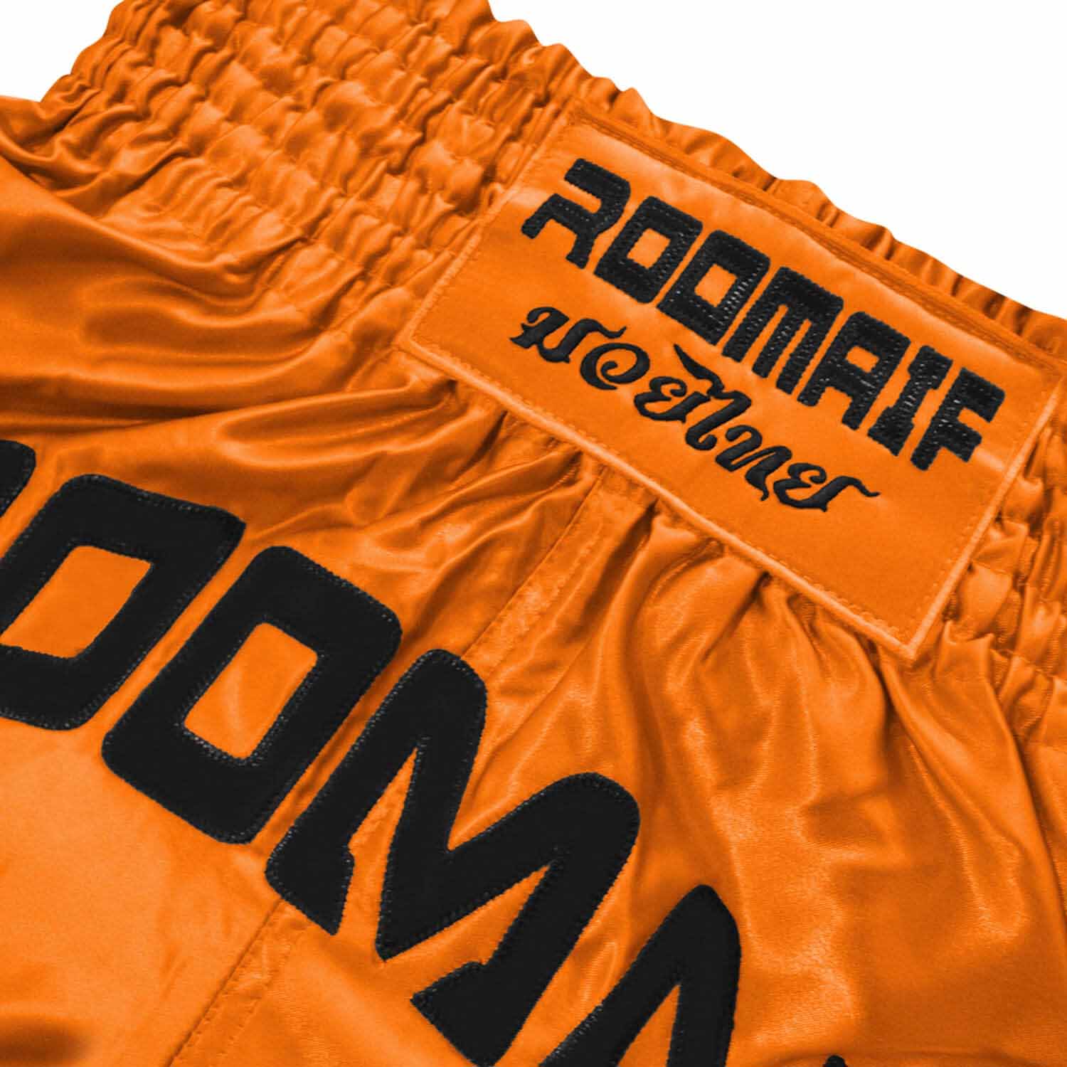 ROOMAIF RDIG MUAY THAI SHORTS ORANGE/BLACK