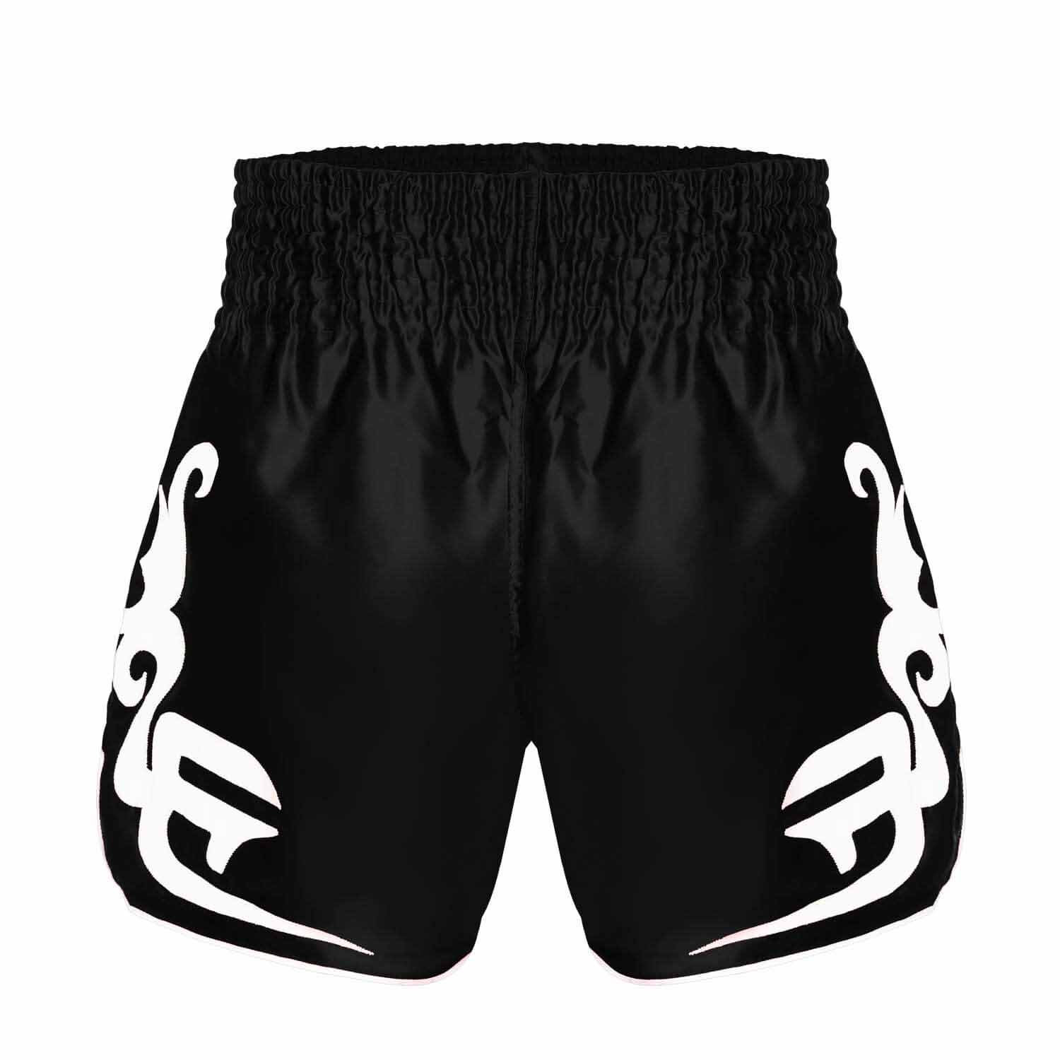 ROOMAIF RDIG MUAY THAI SHORTS BLACK/WHITE