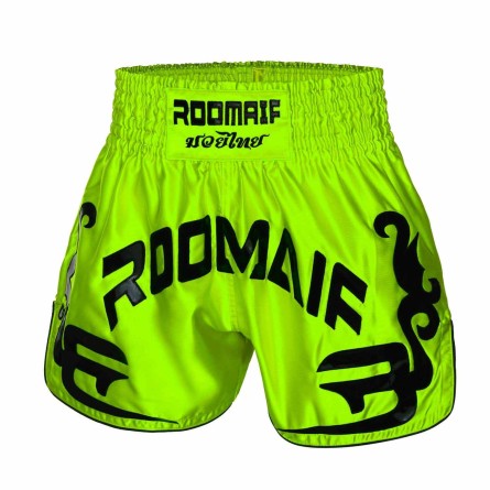 ROOMAIF RDIG MUAY THAI SHORTS FL.GREEN/BLACK