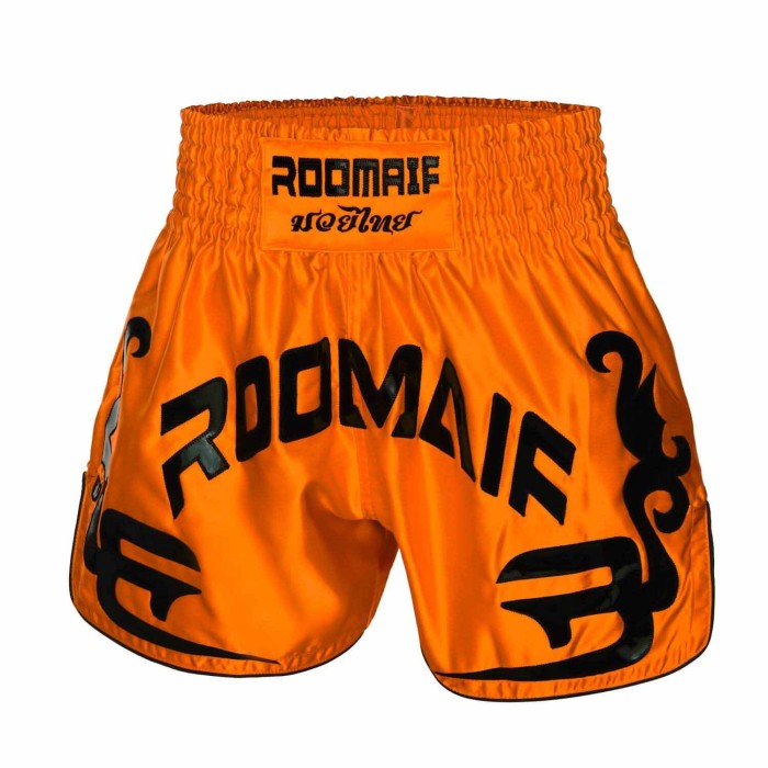 ROOMAIF RDIG MUAY THAI SHORTS ORANGE/BLACK
