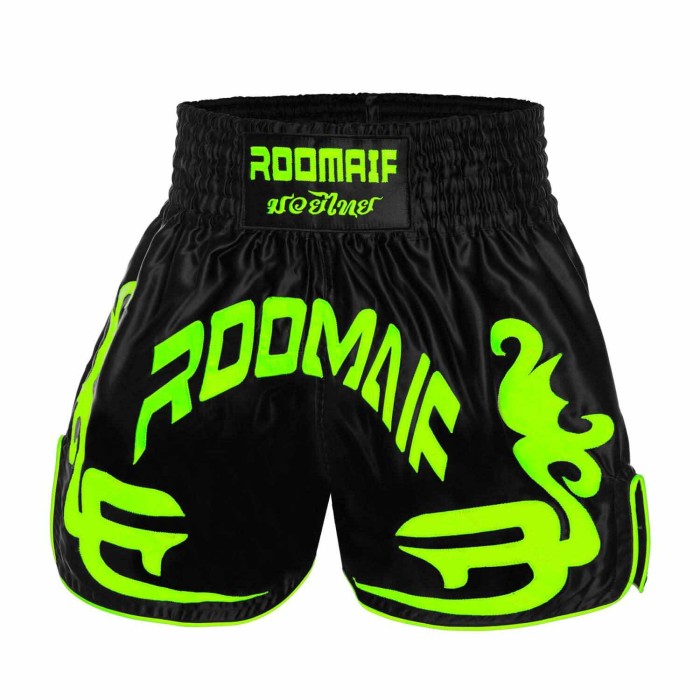ROOMAIF RDIG MUAY THAI SHORTS FL.GREEN/BLACK