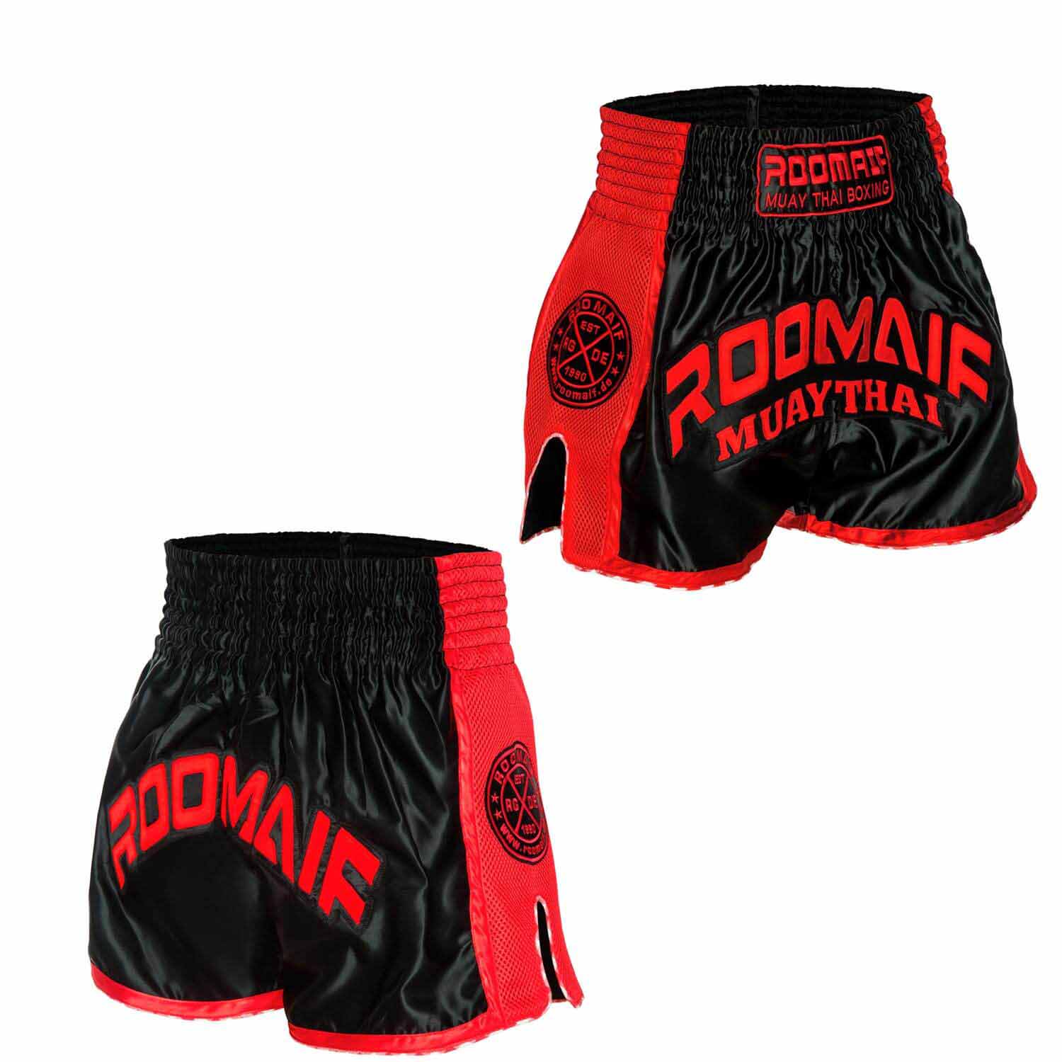 ROOMAIF VICTORY MUAY THAI SHORTS RED/BLACK
