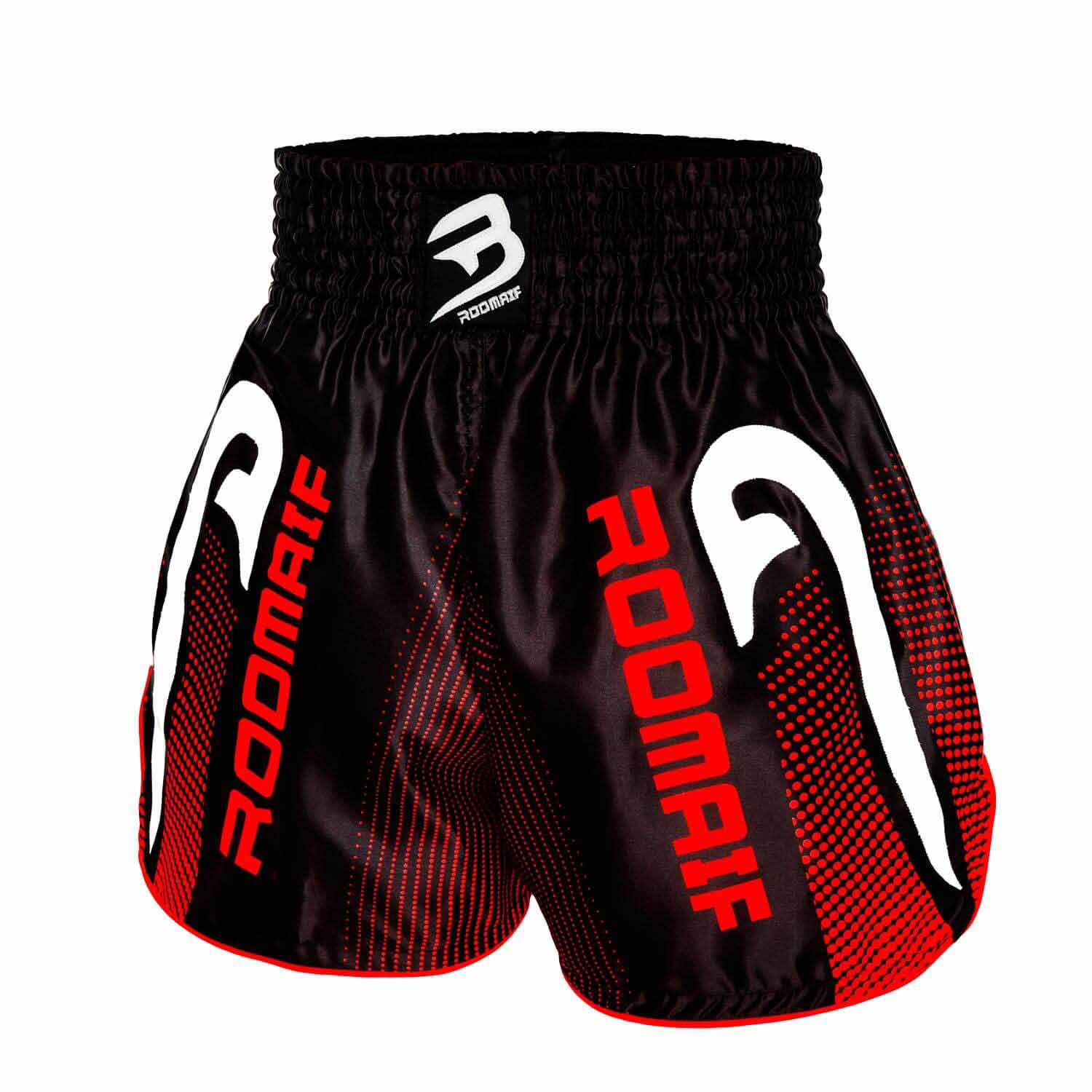 ROOMAIF SPAR MUAY THAI SHORTS BLACK/RED