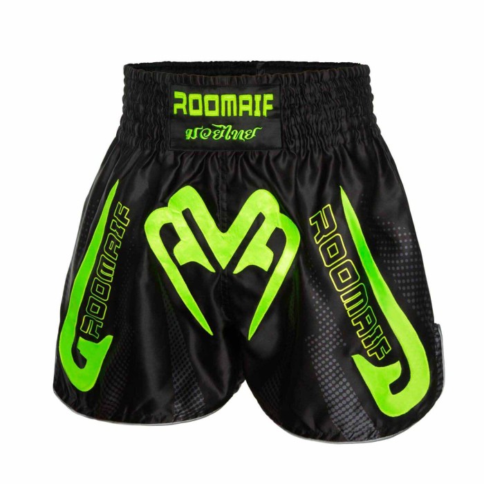 ROOMAIF SPAR MUAY THAI SHORTS FL.GREEN/BLACK