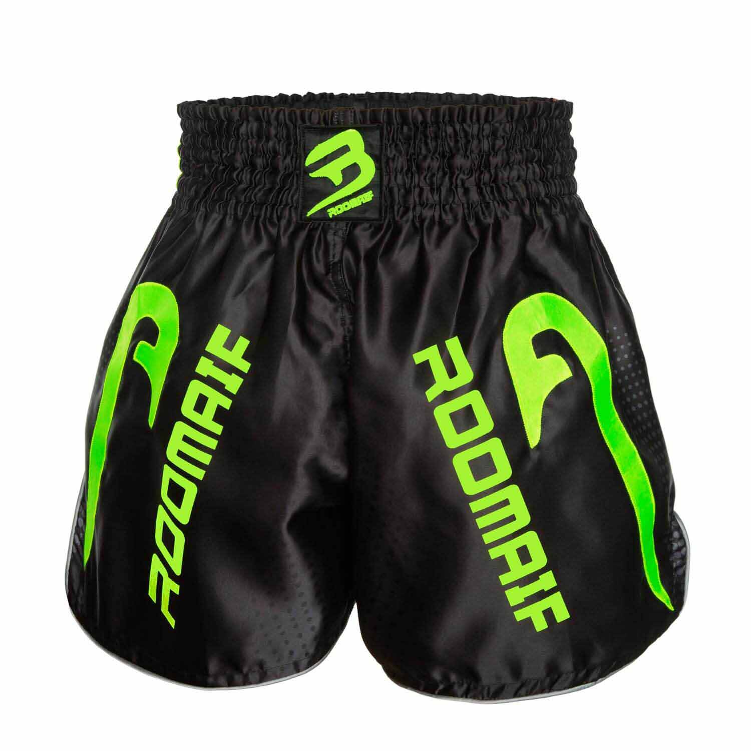 ROOMAIF SPAR MUAY THAI SHORTS FL.GREEN/BLACK