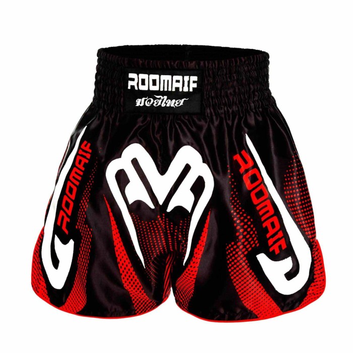 ROOMAIF SPAR MUAY THAI SHORTS BLACK/RED